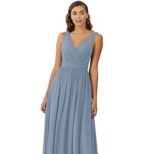 Azazi Kora Bridesmaid Gown in Dusty Blue